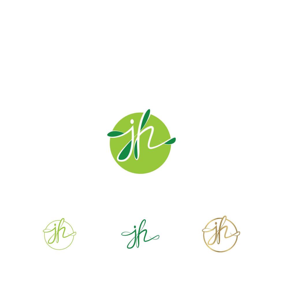 HJ, JH, H AND J Abstract initial monogram letter alphabet logo design. vector