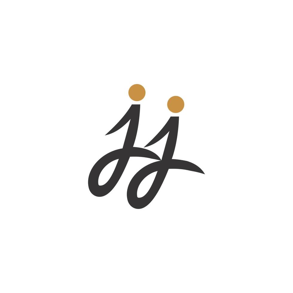 HJ, JH, H AND J Abstract initial monogram letter alphabet logo design. vector