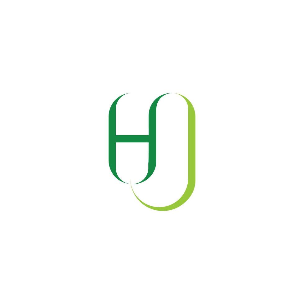 hj, J h, h y j resumen inicial monograma letra alfabeto logo diseño. vector