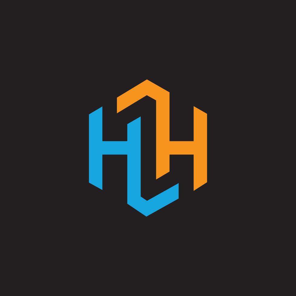 Initial letter hh logo or h logo vector design template