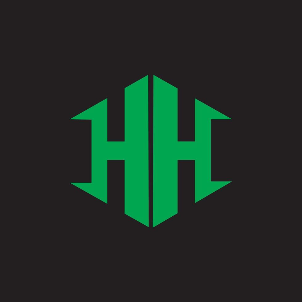 Initial letter hh logo or h logo vector design template