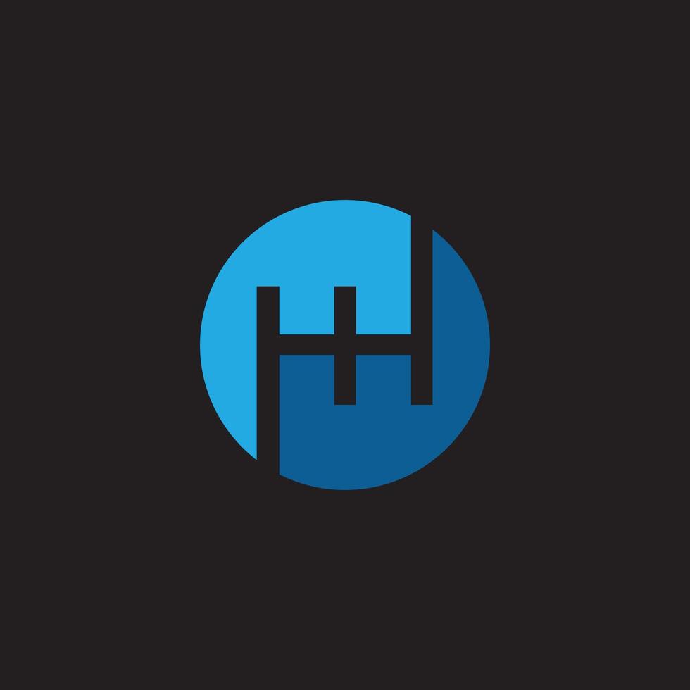 Initial letter hh logo or h logo vector design template