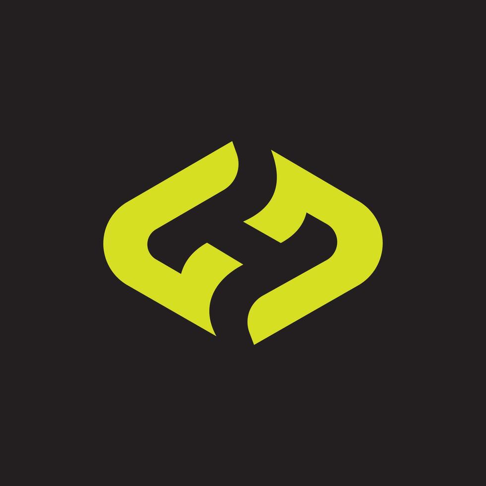 Initial letter hh logo or h logo vector design template