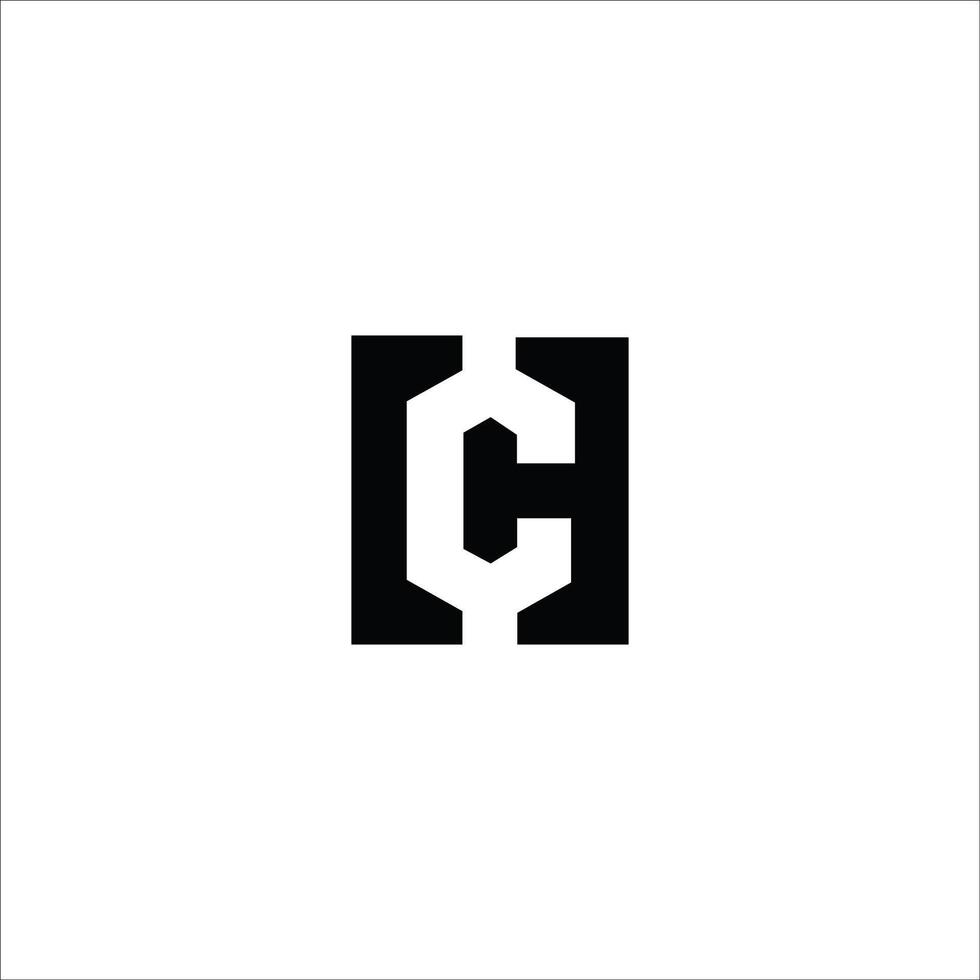 Initial letter hc logo or ch logo vector design template