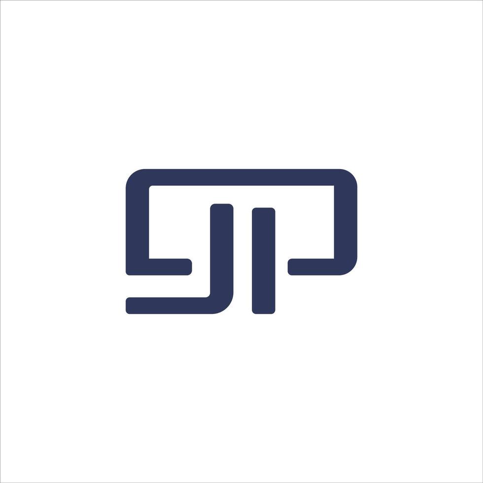 initial letter gp or pg logo vector design