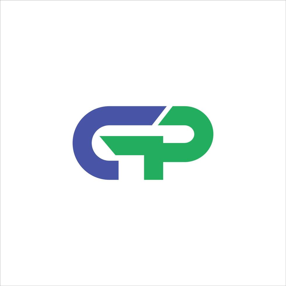 initial letter gp or pg logo vector design