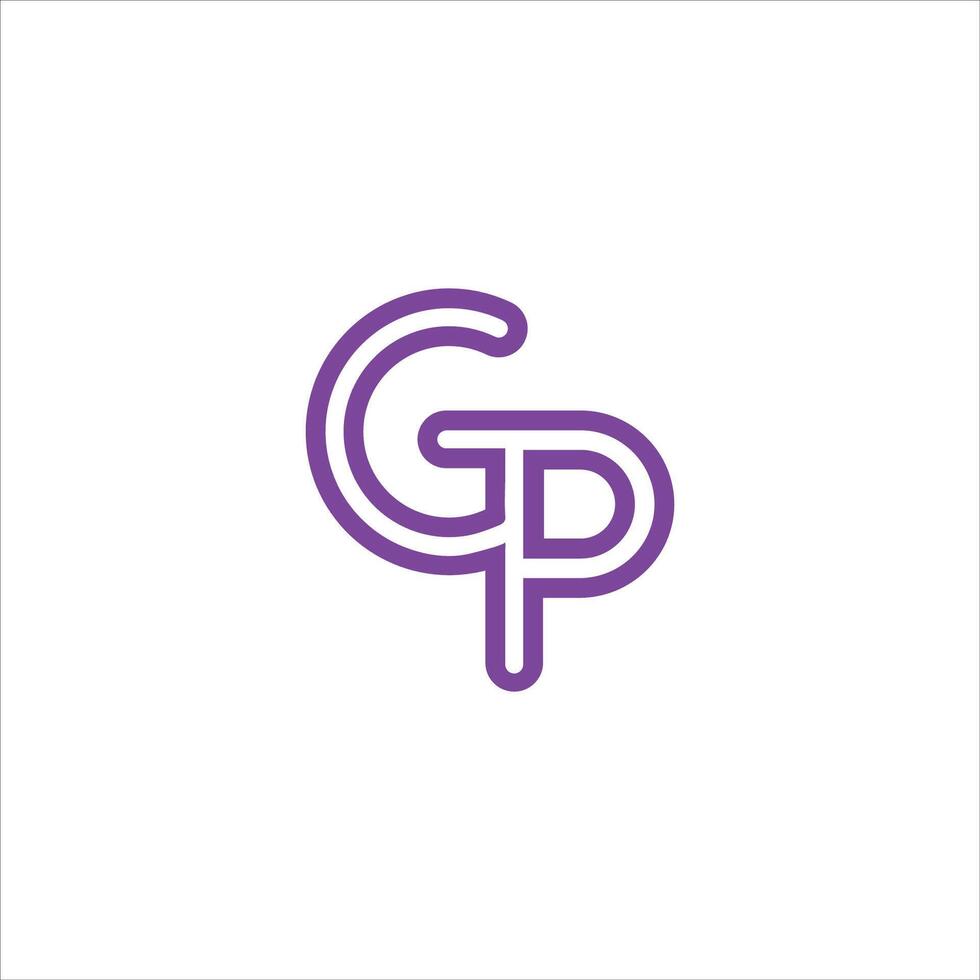 initial letter gp or pg logo vector design