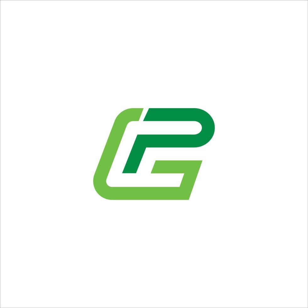 initial letter gp or pg logo vector design