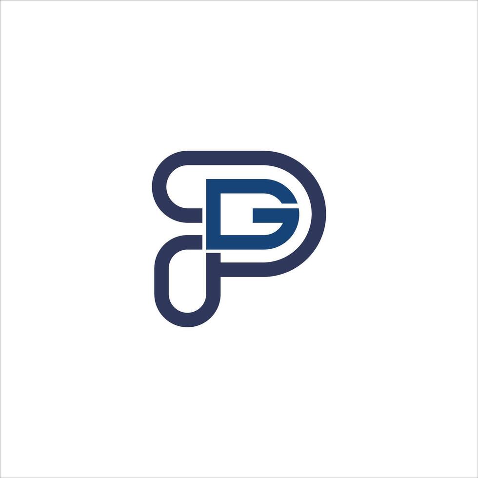 initial letter gp or pg logo vector design