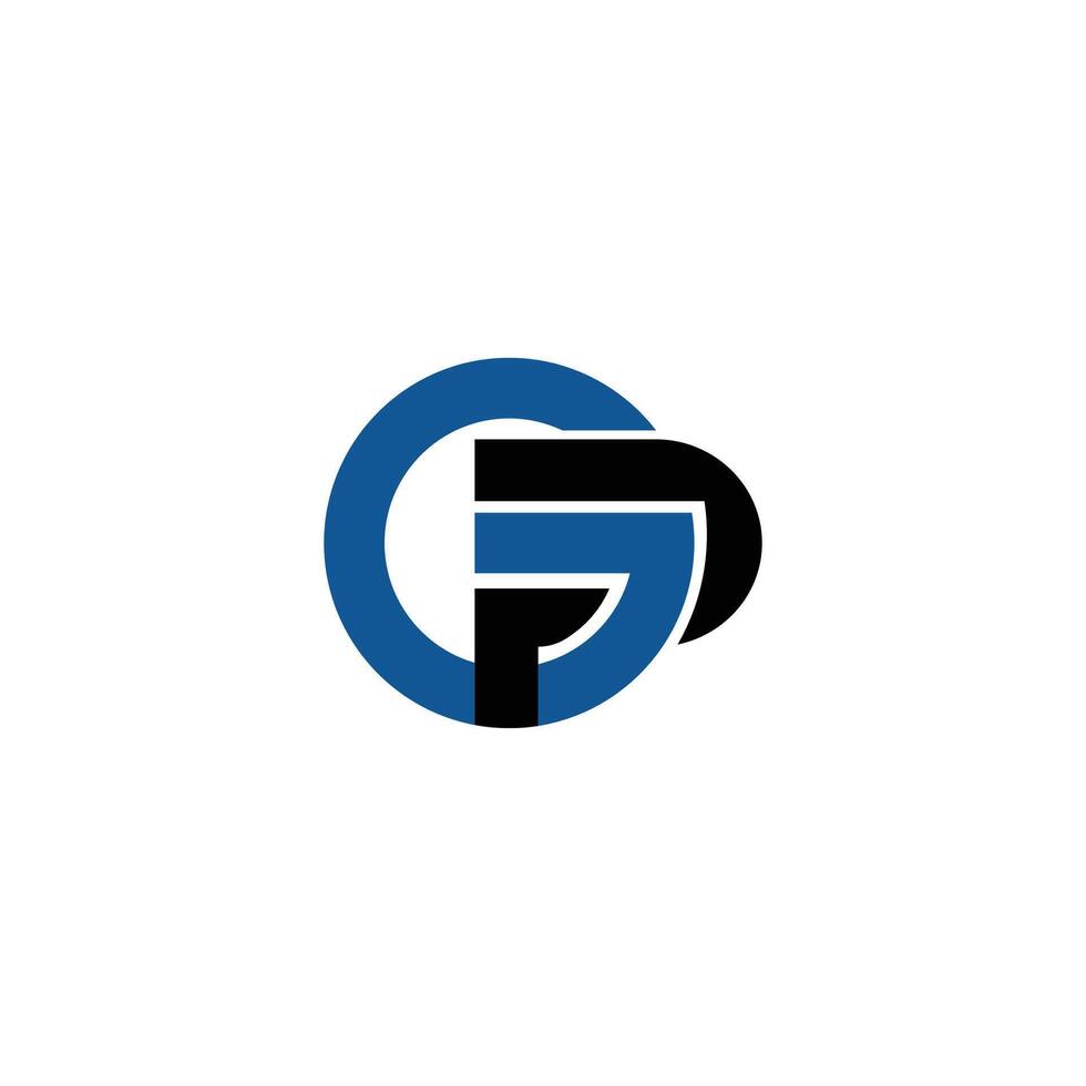 initial letter gp or pg logo vector design