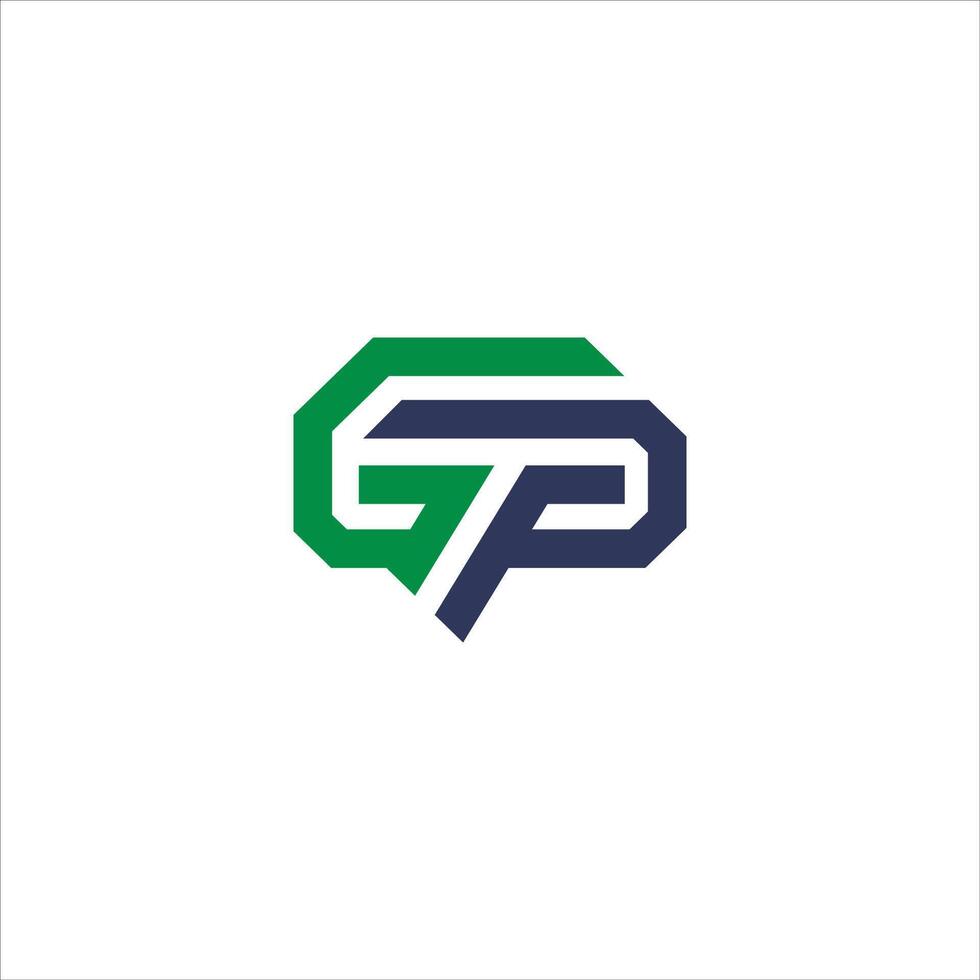 initial letter gp or pg logo vector design