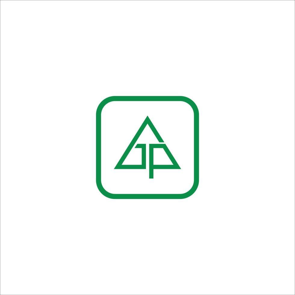 initial letter gp or pg logo vector design
