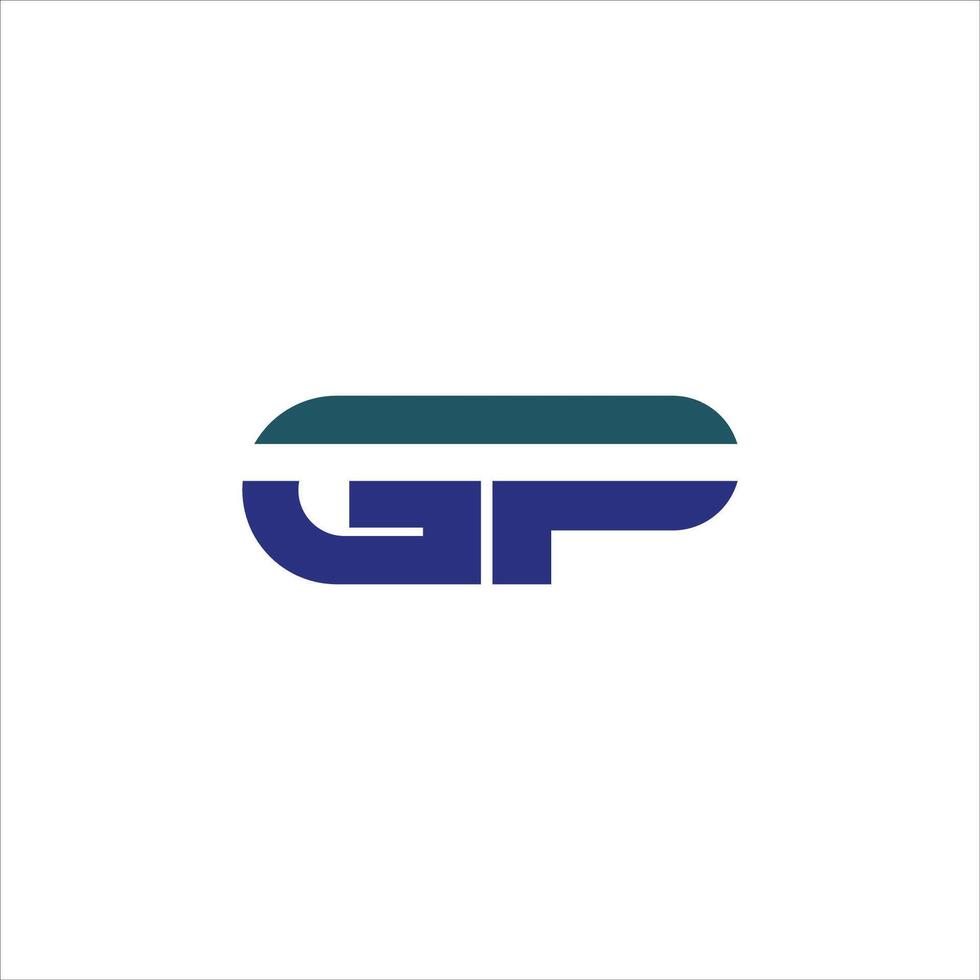 initial letter gp or pg logo vector design