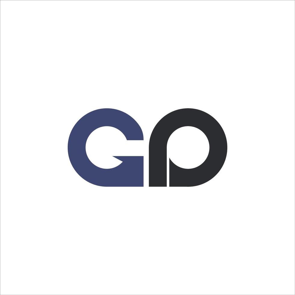 initial letter gp or pg logo vector design