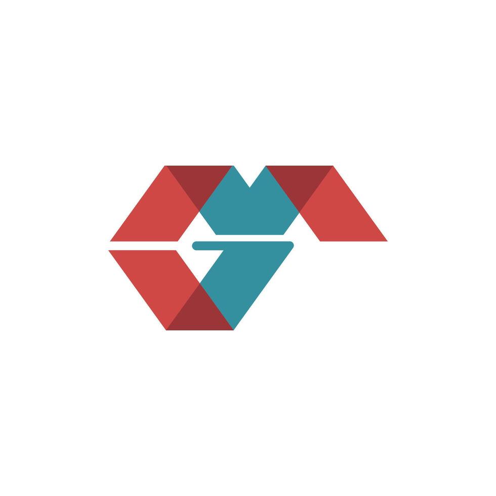 Initial letter gm or mg logo design template vector