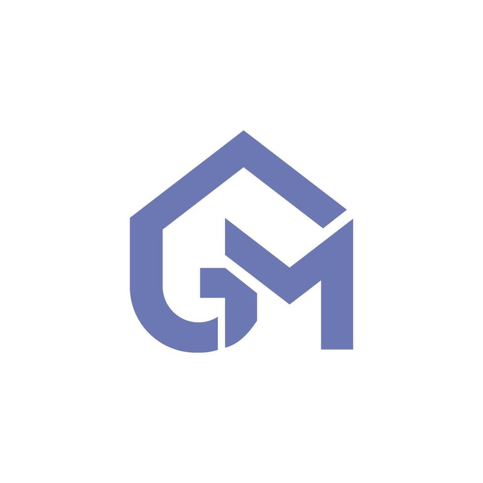 Initial letter gm or mg logo design template vector