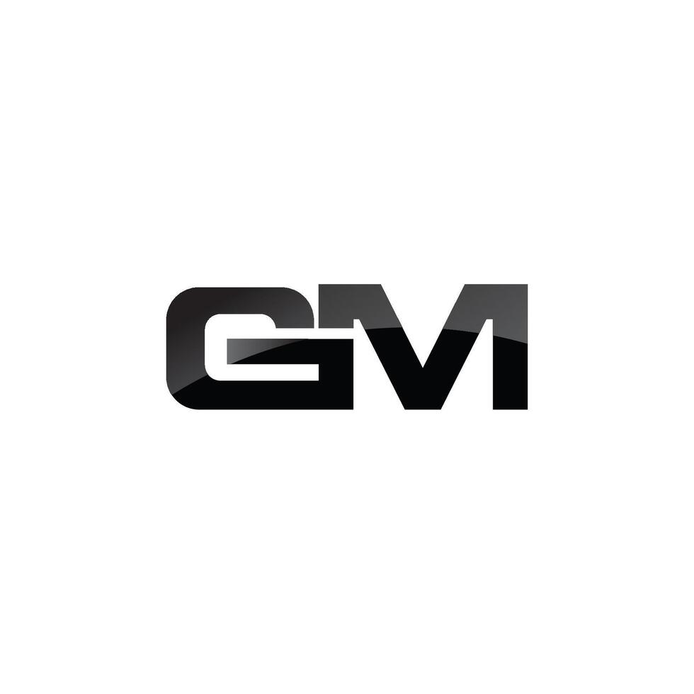 Initial letter gm or mg logo design template vector