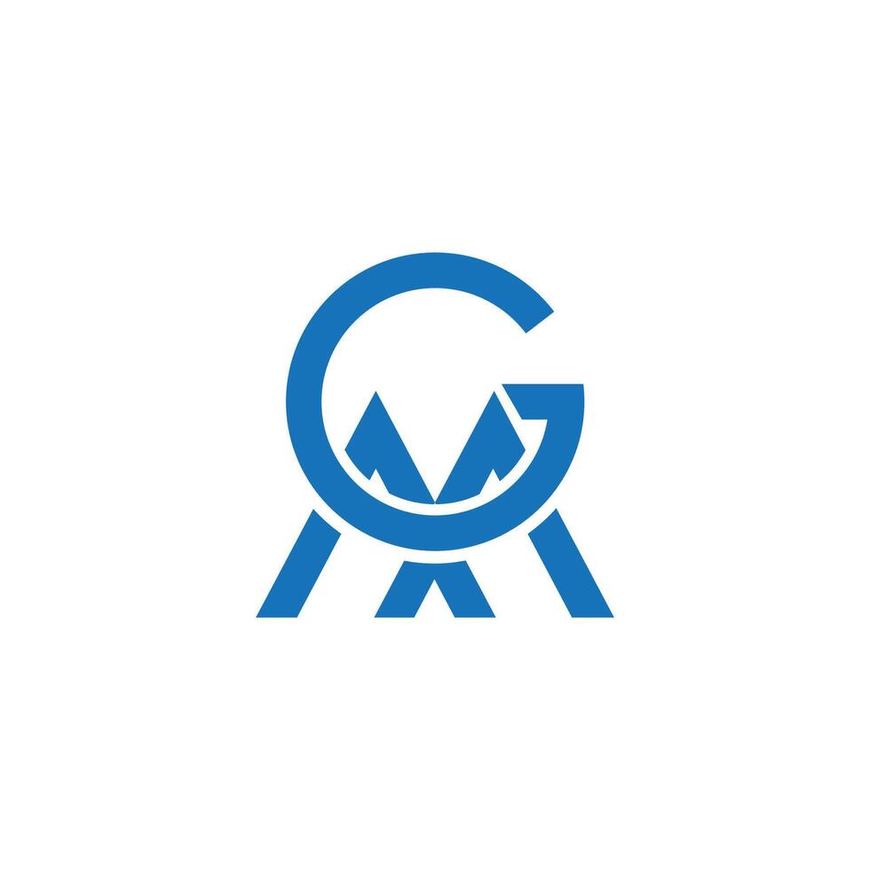 Initial letter gm or mg logo design template vector