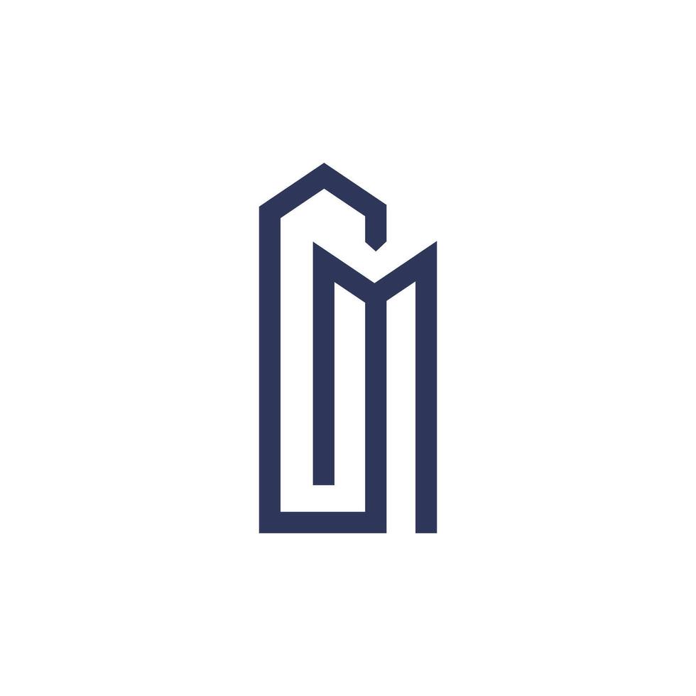 Initial letter gm or mg logo design template vector