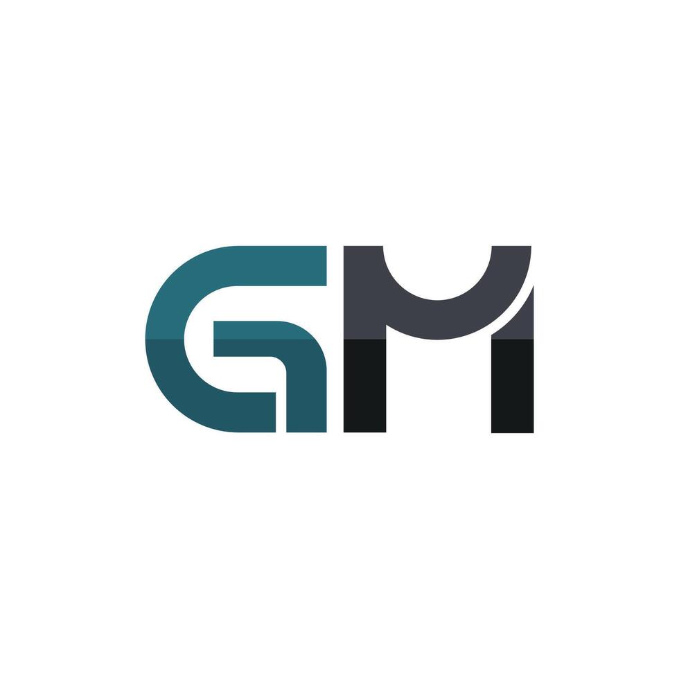 Initial letter gm or mg logo design template vector