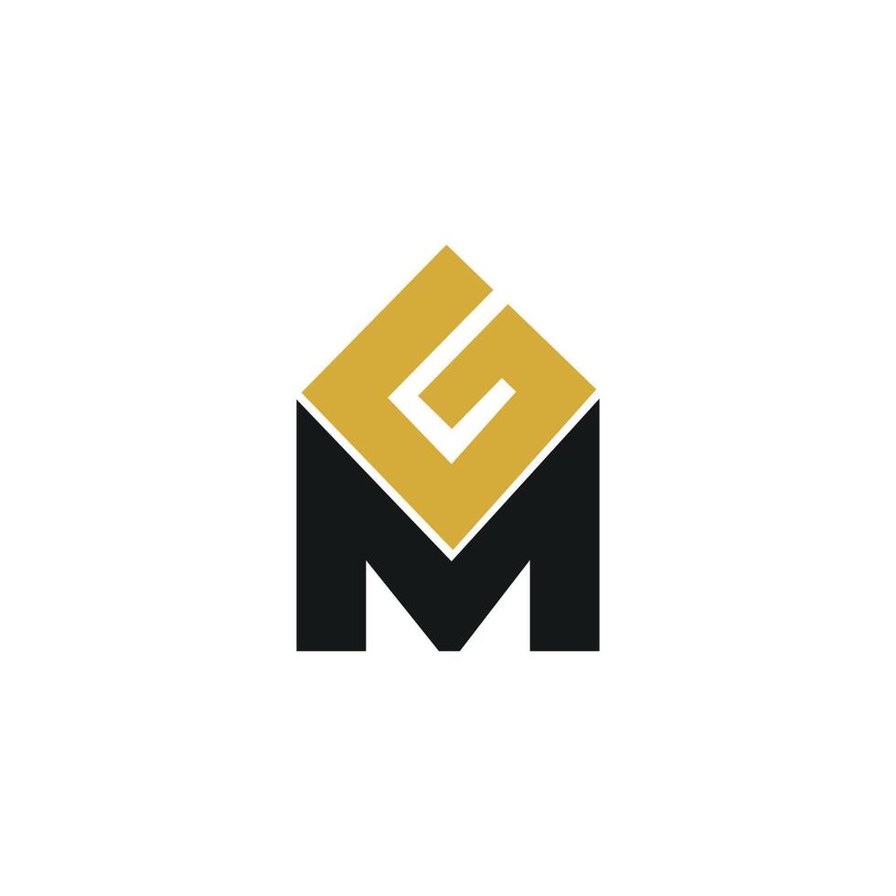 Initial letter gm or mg logo design template vector