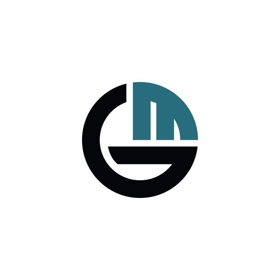 Initial letter gm or mg logo design template vector