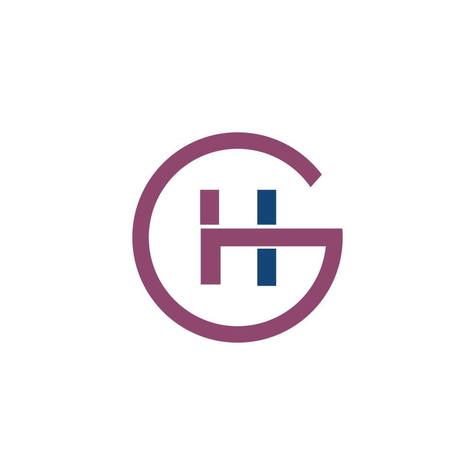 Initial letter gh or hg logo vector templates