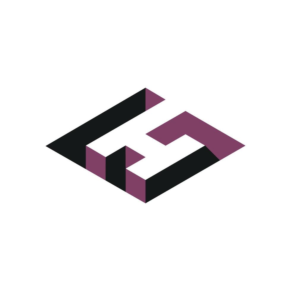 Initial letter gh or hg logo vector templates