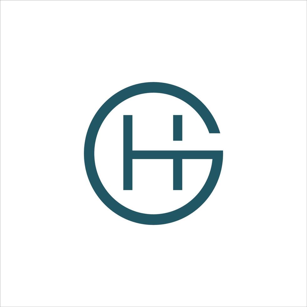Initial letter gh or hg logo vector templates