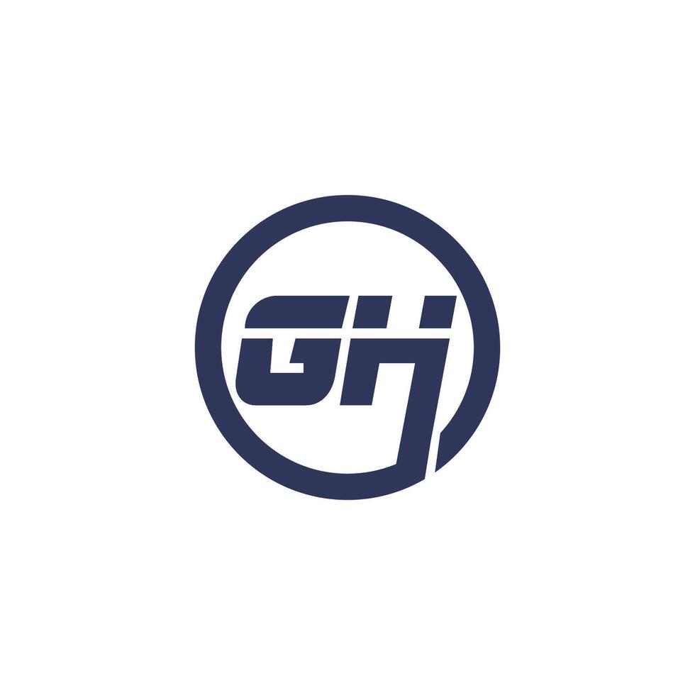 Initial letter gh or hg logo vector templates