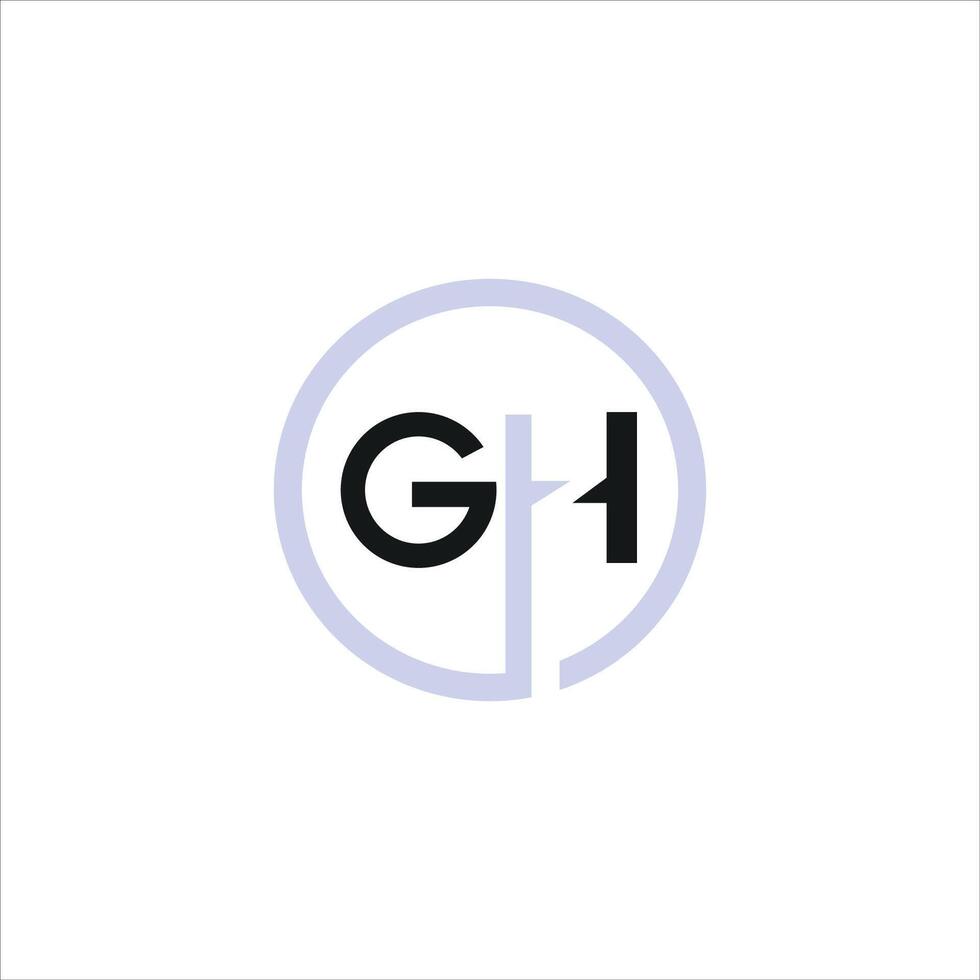 Initial letter gh or hg logo vector templates