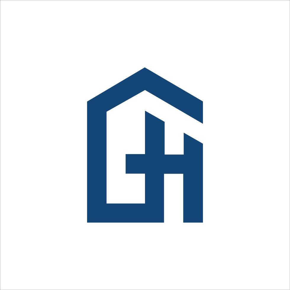 Initial letter gh or hg logo vector templates