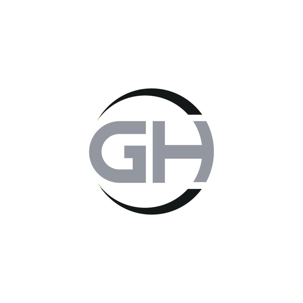 Initial letter gh or hg logo vector templates