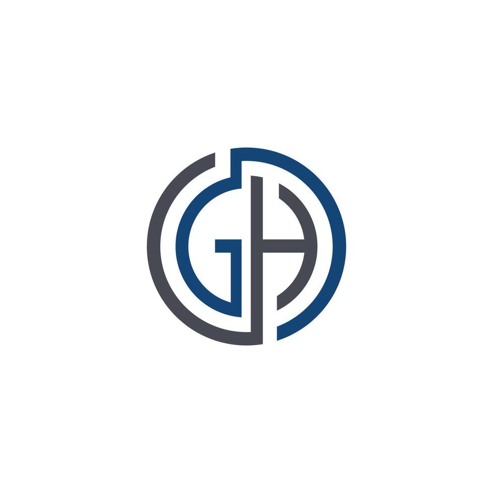 Initial letter gh or hg logo vector templates