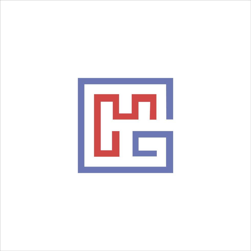 Initial letter gh or hg logo vector templates