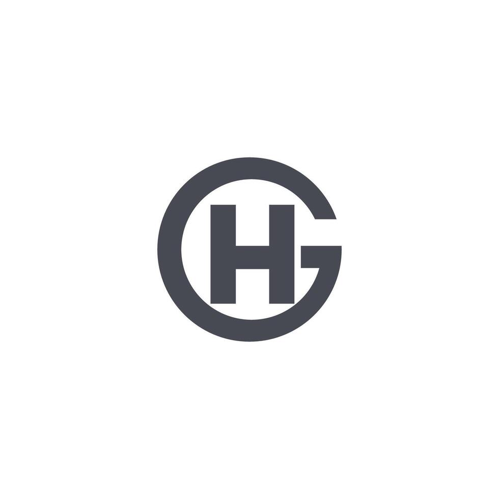 Initial letter gh or hg logo vector templates