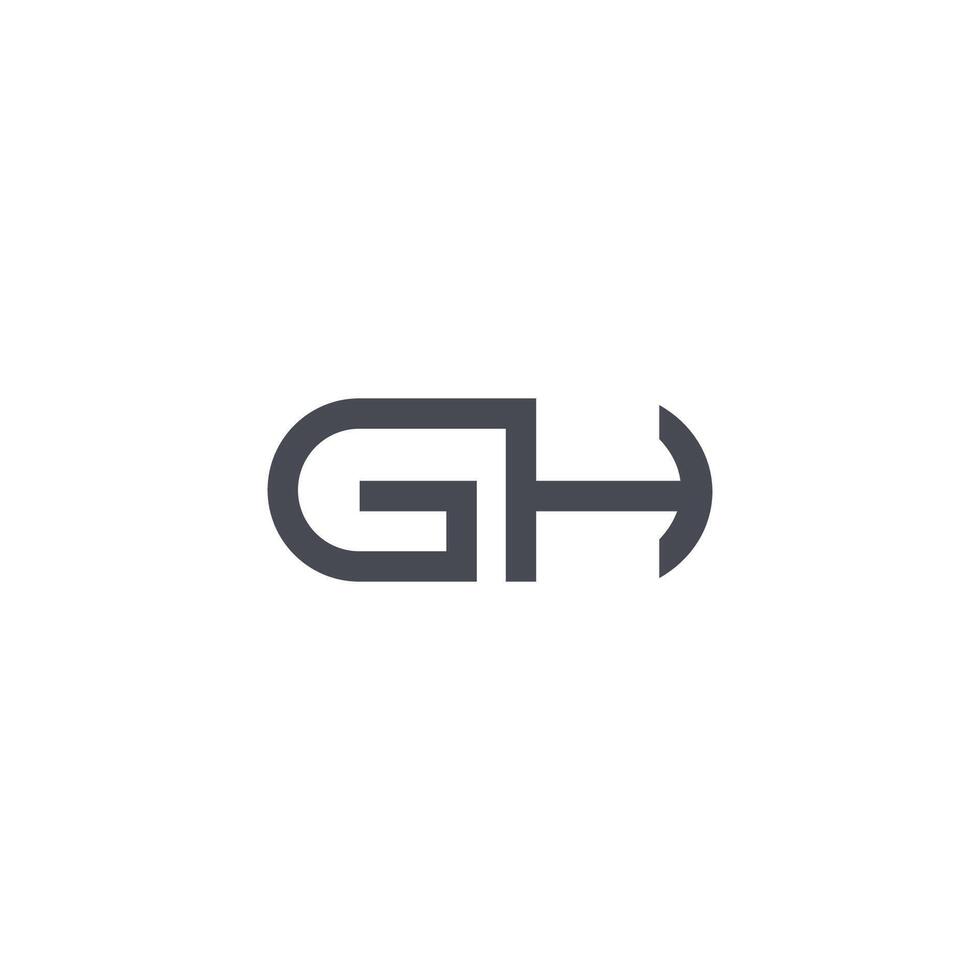 Initial letter gh or hg logo vector templates