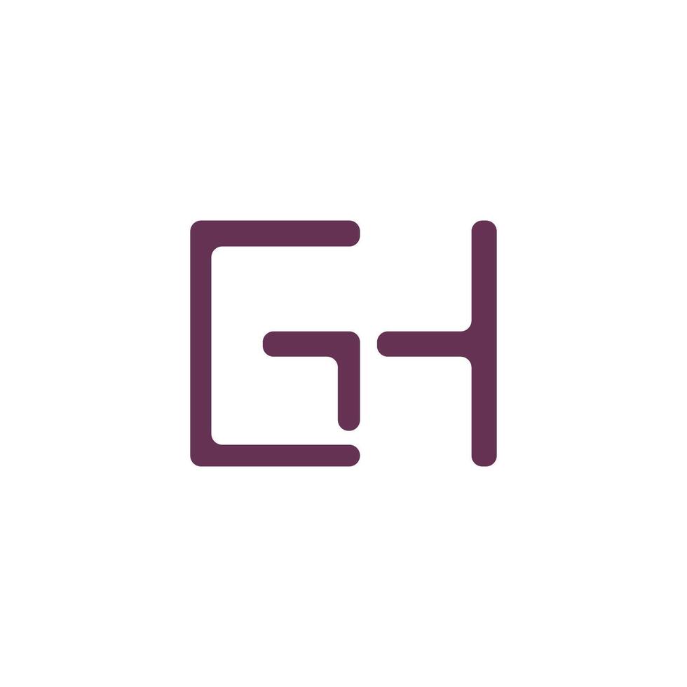 Initial letter gh or hg logo vector templates