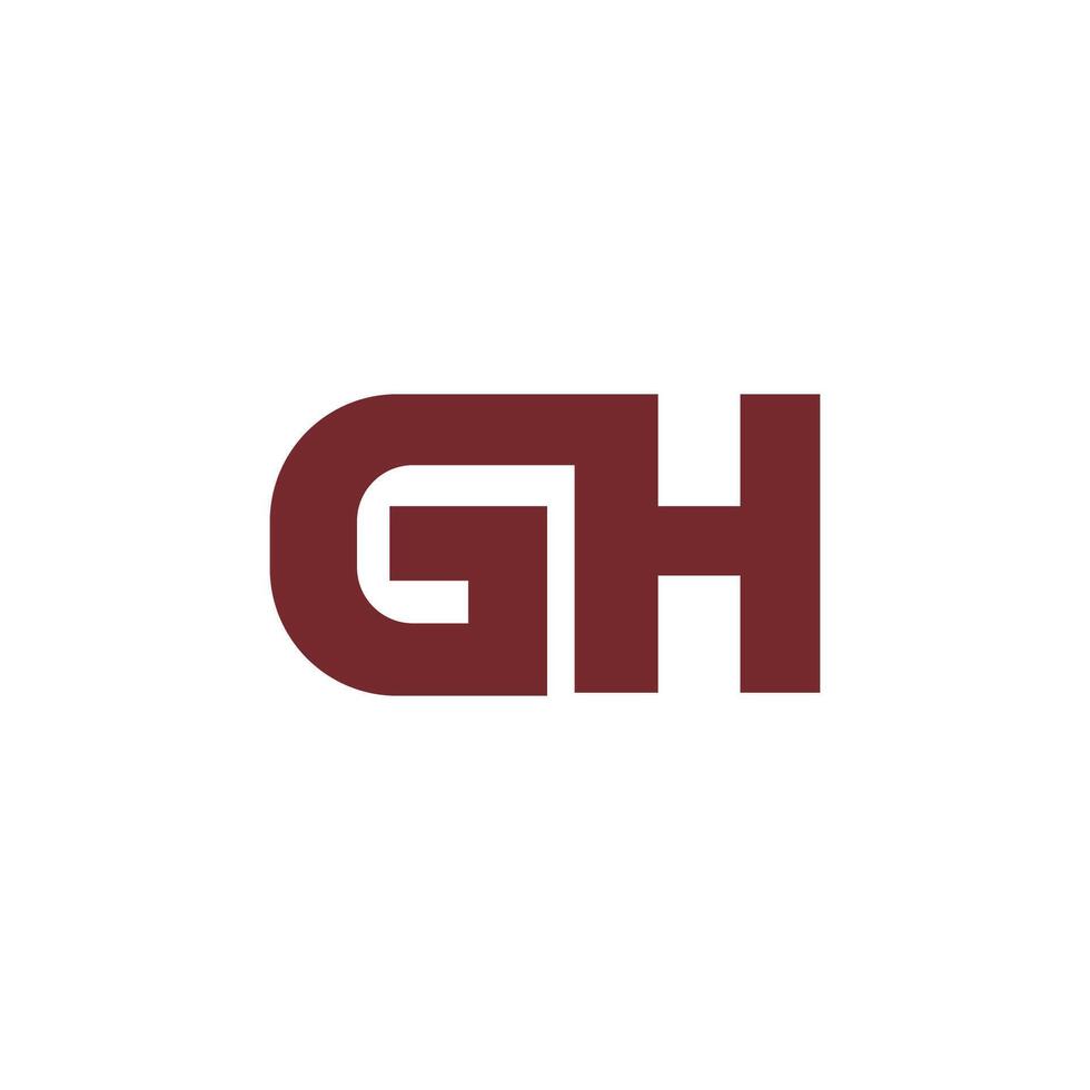 inicial letra gh o hg logo vector plantillas