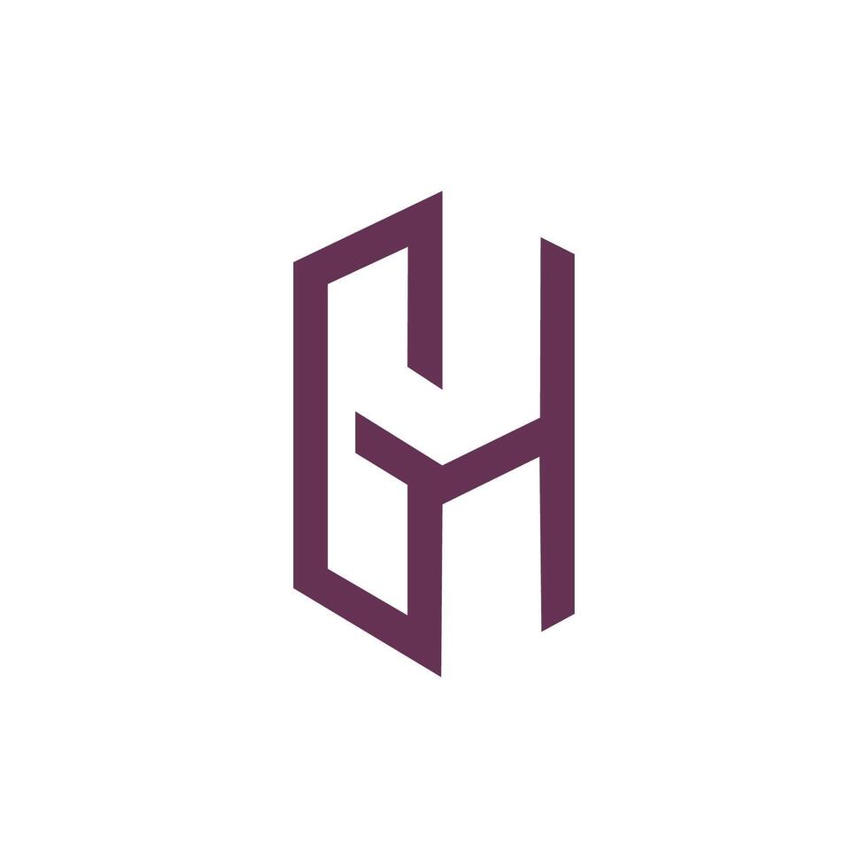 Initial letter gh or hg logo vector templates
