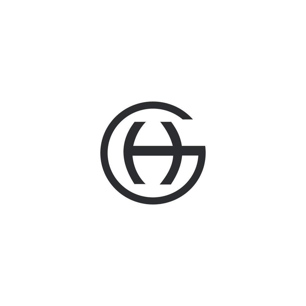 Initial letter gh or hg logo vector templates