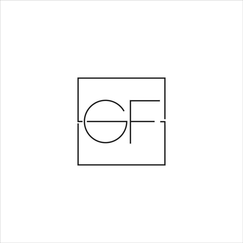 Initial letter fg logo or gf logo vector design template