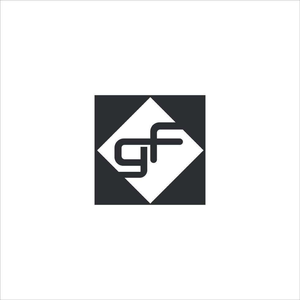 Initial letter fg logo or gf logo vector design template