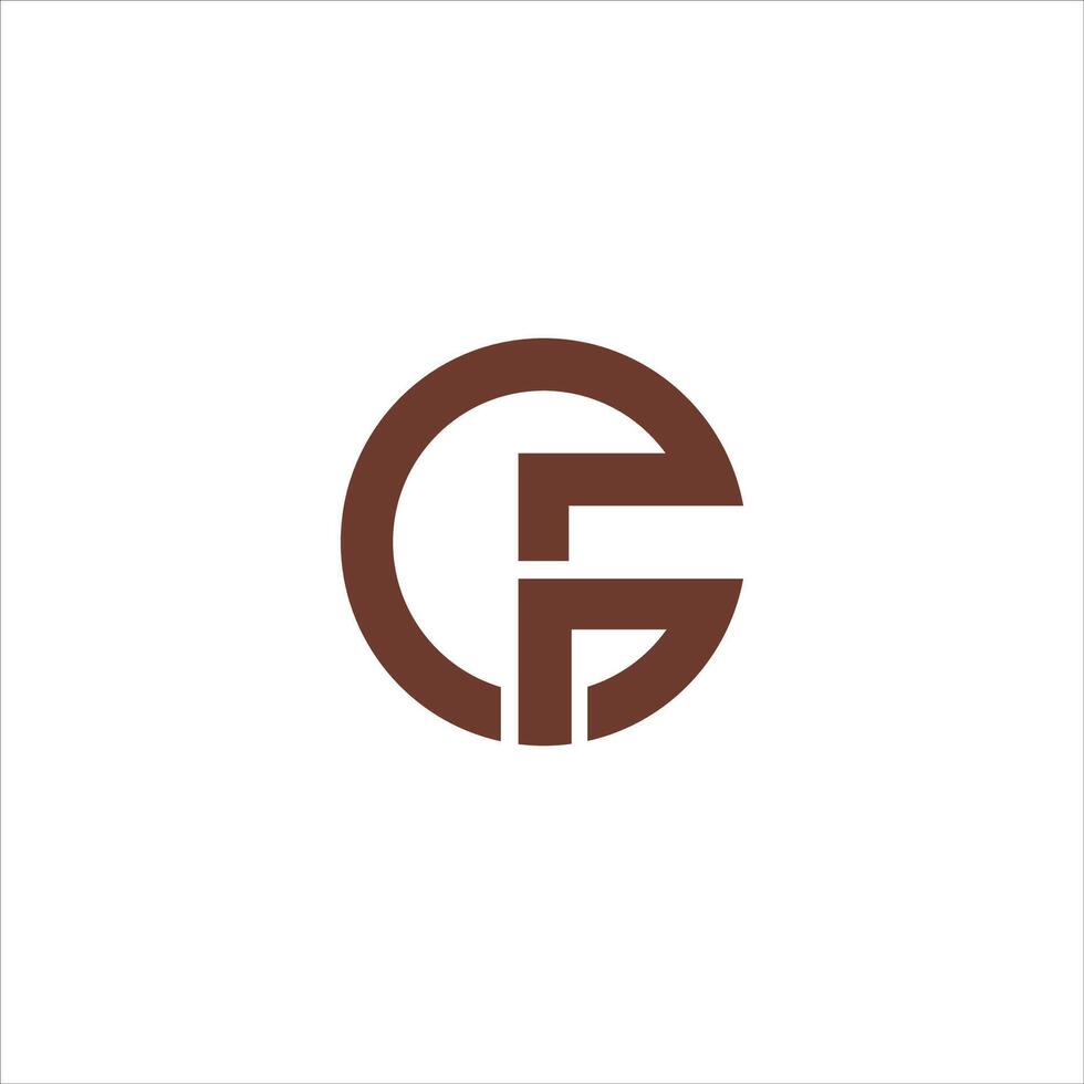 Initial letter fg logo or gf logo vector design template