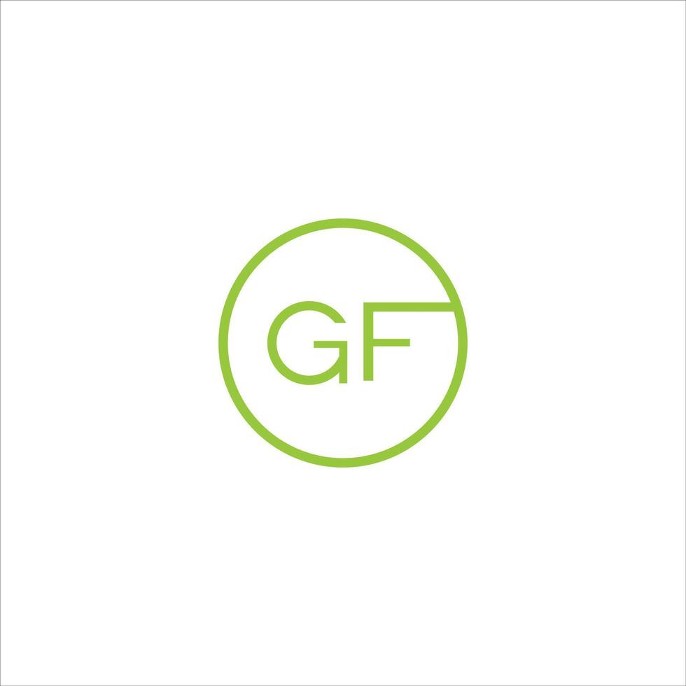 Initial letter fg logo or gf logo vector design template