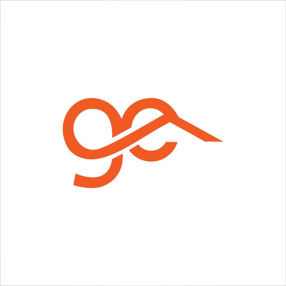 Letter  eg or ge logo vector logo design
