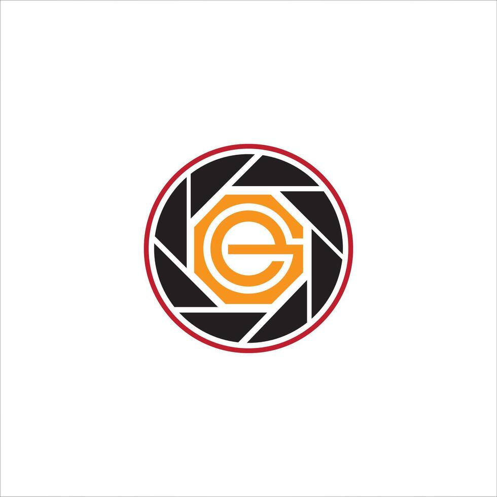 Letter  eg or ge logo vector logo design