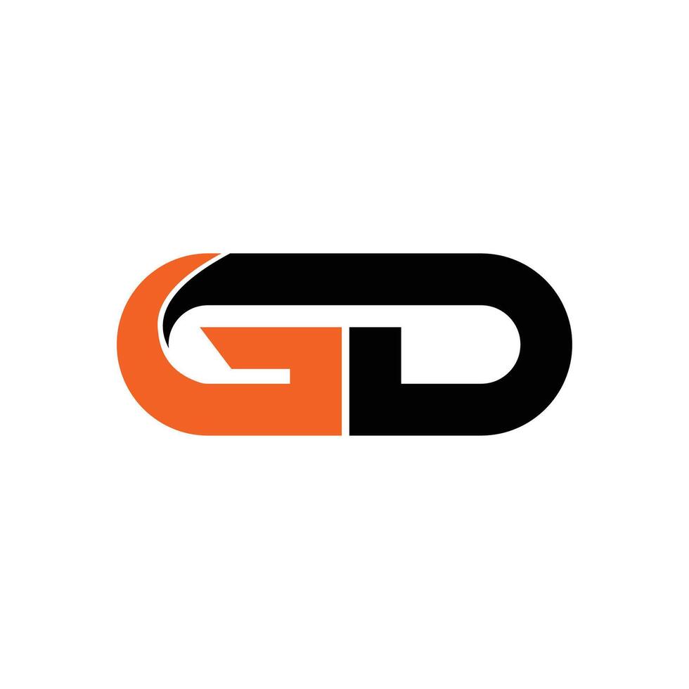 inicial letra gd o dg logo vector diseño modelo