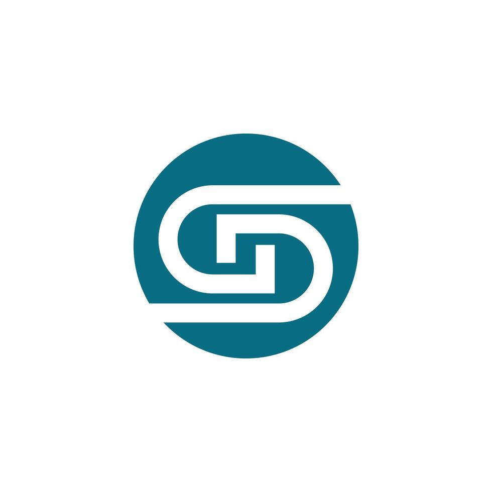 Initial letter gd or dg logo vector design template