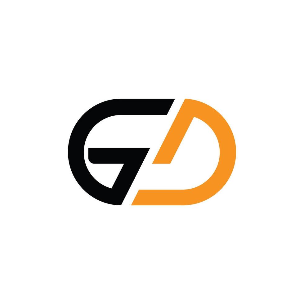 Initial letter gd or dg logo vector design template